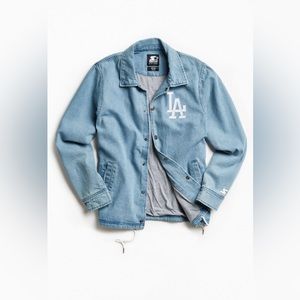 NWOT Starter Black Label + UO Los Angeles Denim Coach Jacket